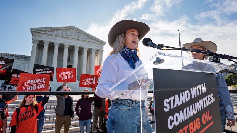 Colorado rancher Kathryn Bedell talks about the impact of droughts on her business as...