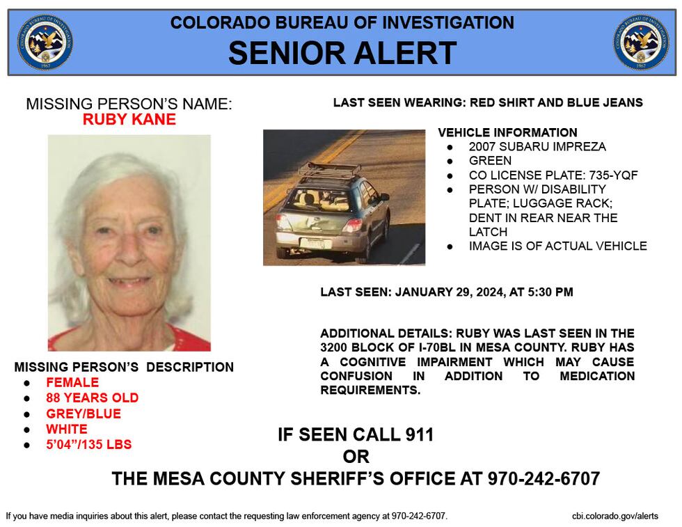 Ruby Kane UPDATE: Missing 88-year-old woman found safe