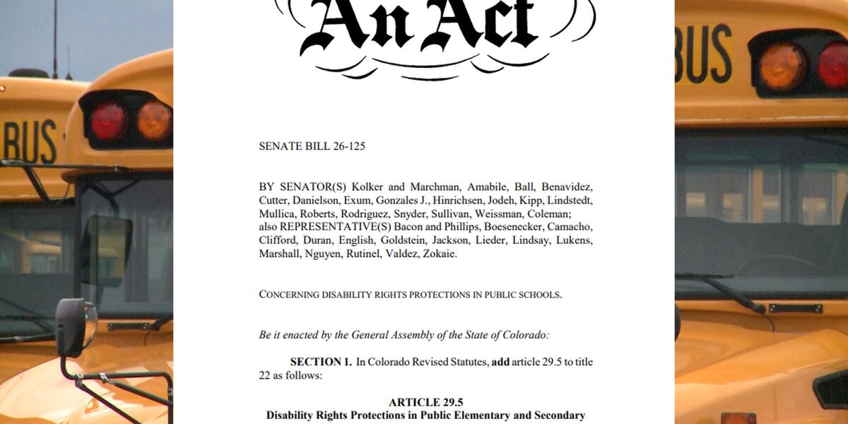 Colorado student disability rights bill awaits governor’s signature