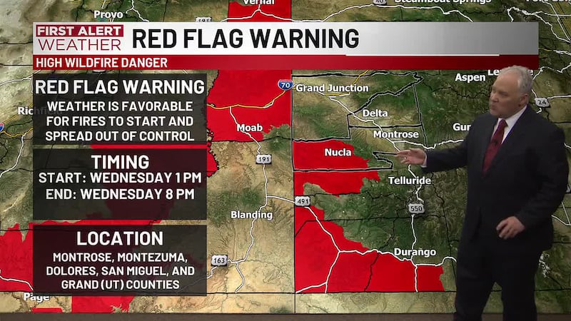 Wildfire risk will increase on Wednesday and Thursday amid drying and warming across Western...