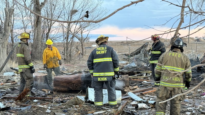 Firefighters at the scene of a deadly house explosion on Jan. 8, 2026.