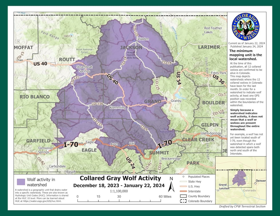 Colorado Activity Map Colorado Parks and Wildlife launches a new monthly map tracking wolf ...