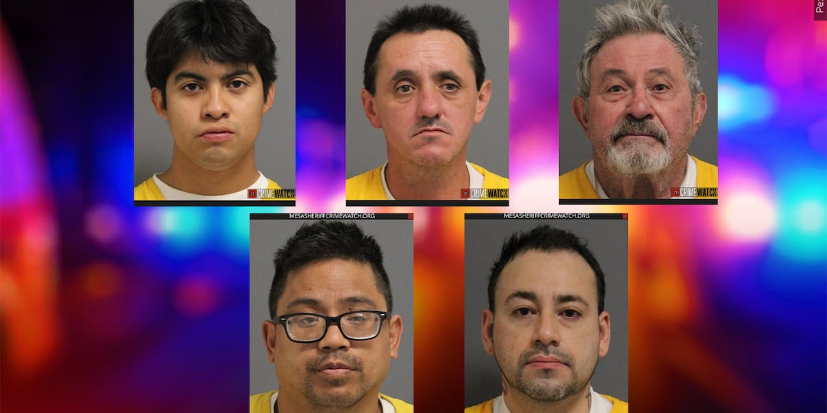 Five arrested in Mesa County internet sting targeting child sex solicitation