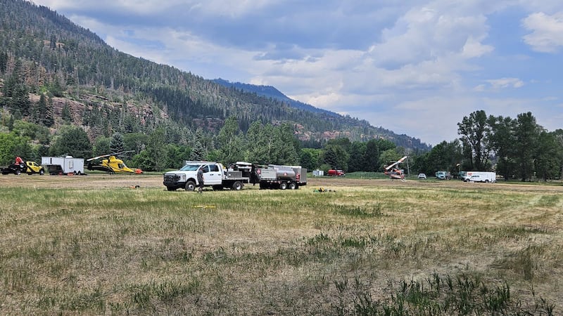 The Gold Mountain Fire Marr Helibase on July 12, 2026.