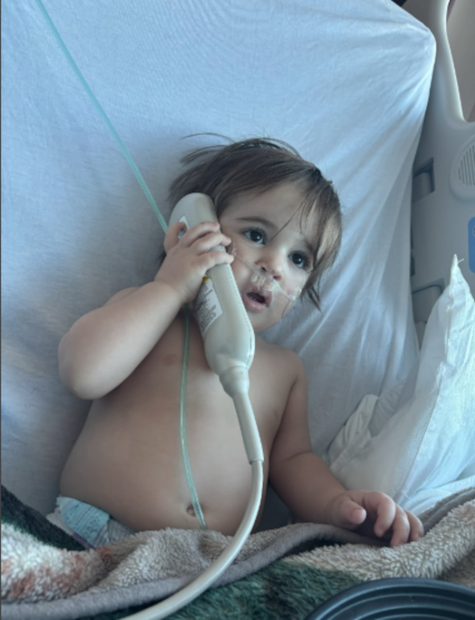 Mason Dixon pictured during a hospital stay.