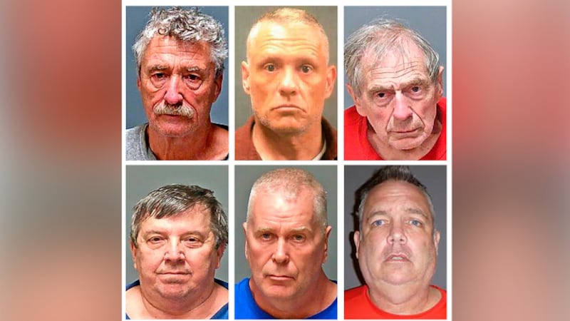 This combo of undated handout booking photo provided by the New Hampshire Attorney General's...