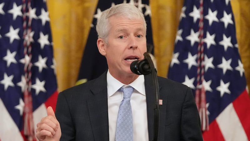 FILE - Energy Secretary Chris Wright speaks during an event, May 4, 2026, in the East Room at...