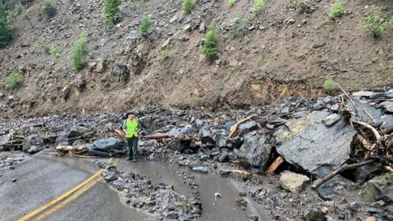 Heavy rainfall in Montrose caused at least three major landslides at the Curecanti National...