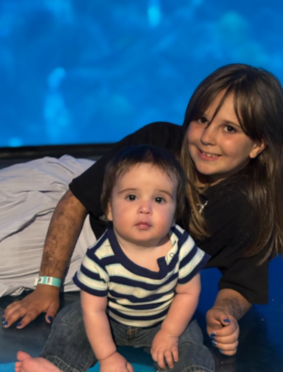 Mason with his big sister, Gypsy Dixon.