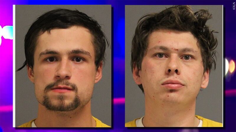 28-year-old Troy Otterman (right) and 20-year-old Jacob Casteel (left) were arrested by the...