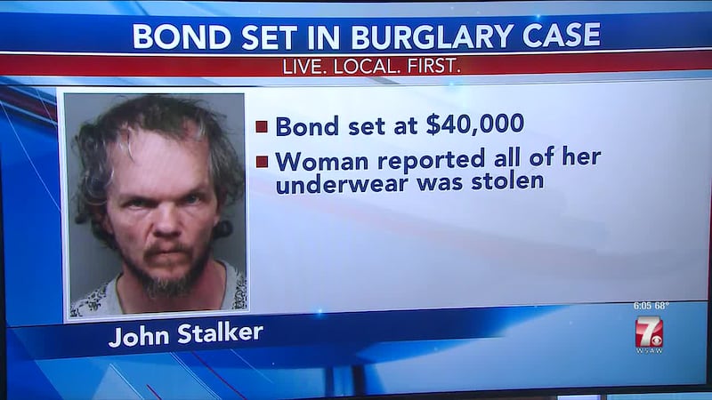 John Stalker is accused of taking all the underwear out of a Stevens Point woman's home, and...