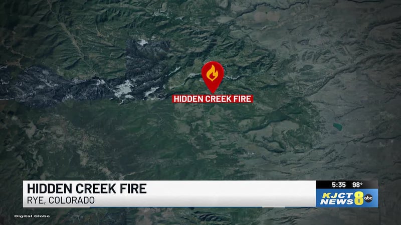 A helicopter crew battling the Hidden Creek Fire near Rye were confronted with a fire of their...