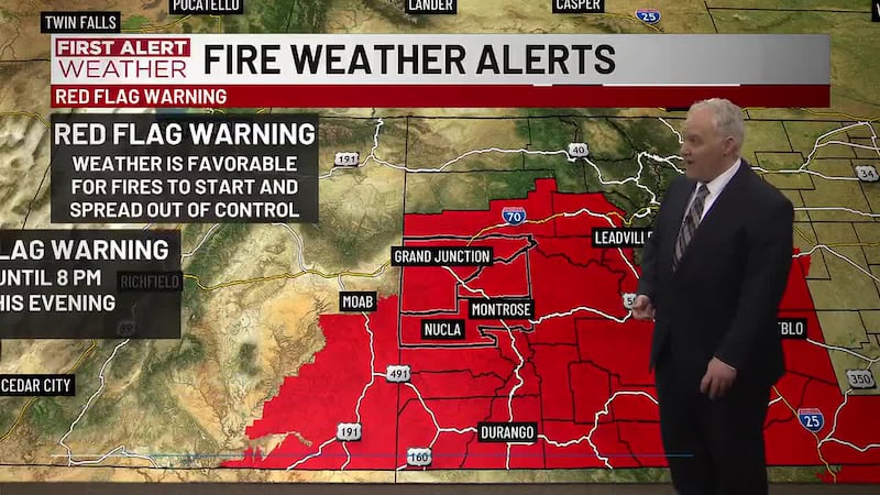 The wildfire risk is easing slightly, but it will not go away for at least the next ten days.