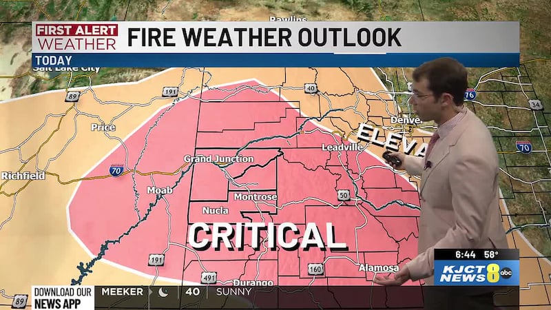 Critical fire weather conditions continue today with red flag warnings. Smoke from Colorado...