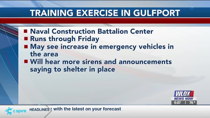The drill is scheduled to run through Friday.